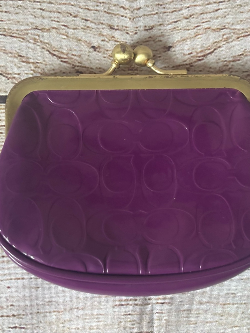 Vintage, Y2K Coach Madison Kisslock Purple Liquid Glo… - Gem